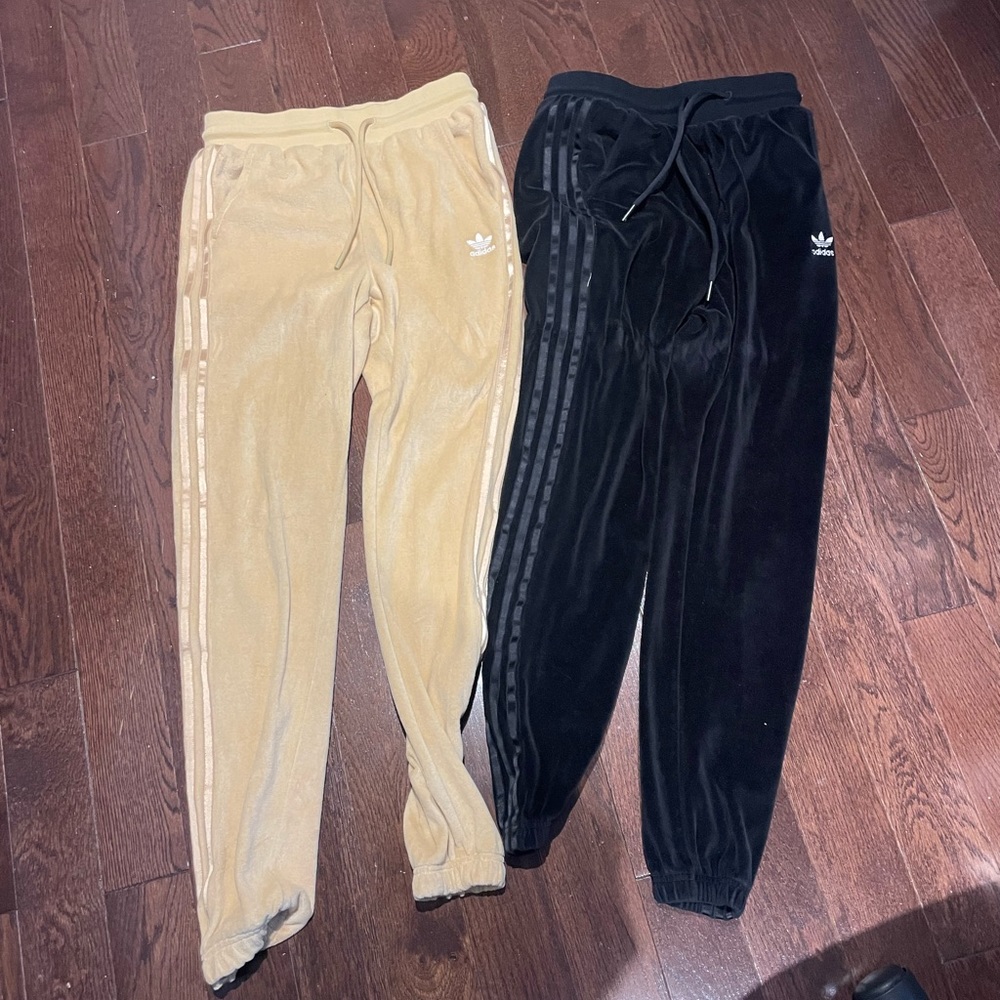 2 pairs of Velvet adidas sweatpants great condition